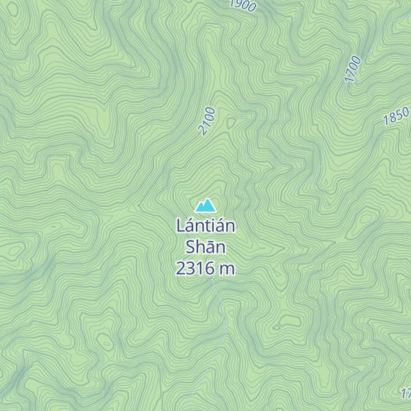 Map of Lántián Shān