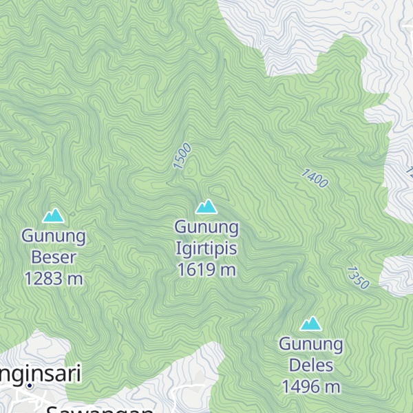 Map of Gunung Igirtipis