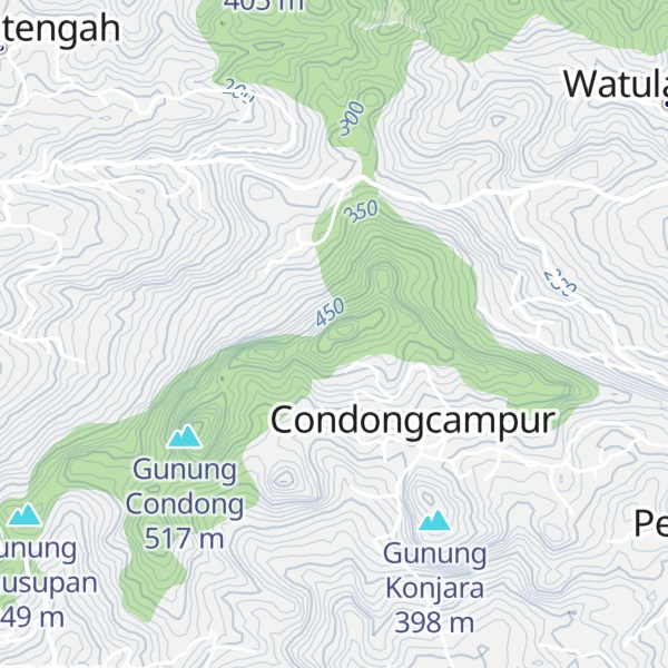 Map of Gunung Kruwet