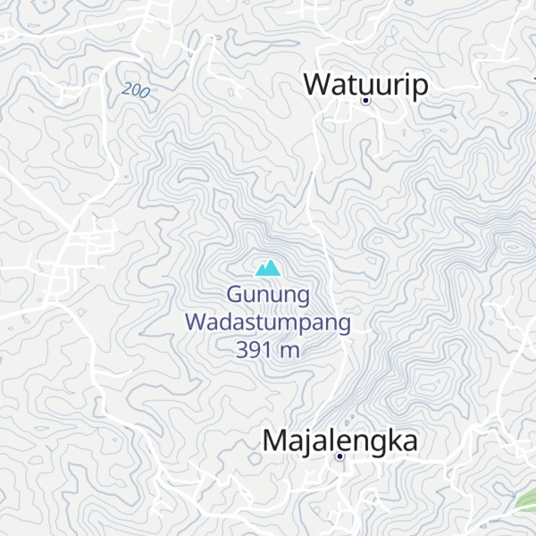 Map of Gunung Wadastumpang