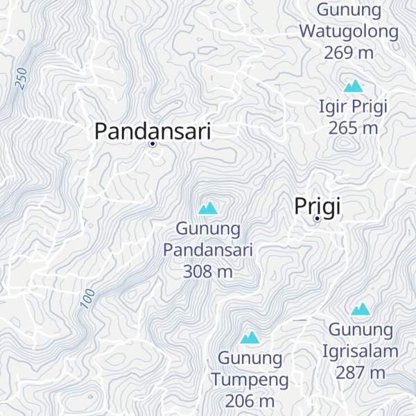 Map of Gunung Pandansari