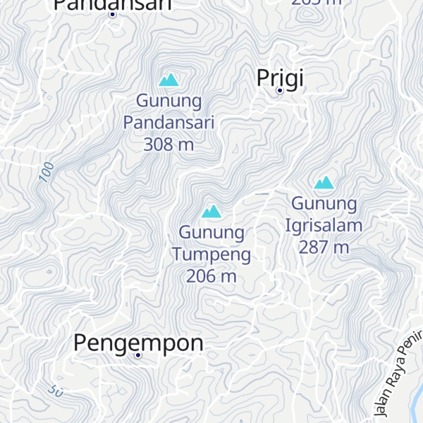 Map of Gunung Tumpeng