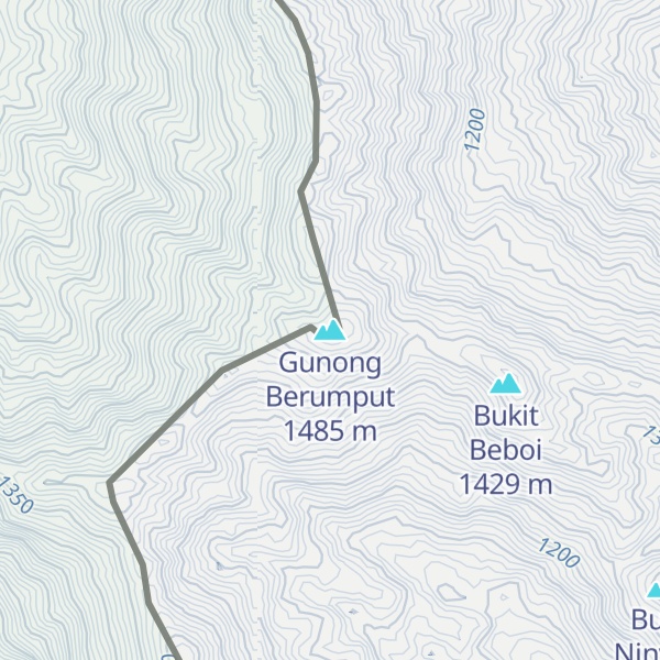 Map of Gunong Berumput