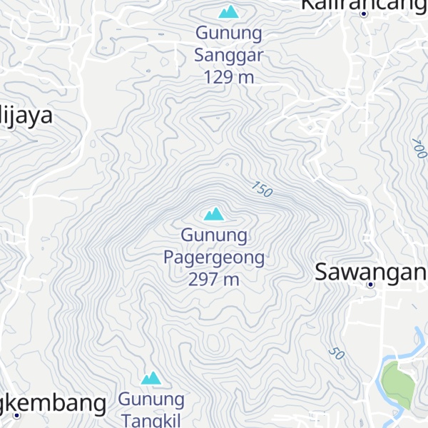 Map of Gunung Pagergeong