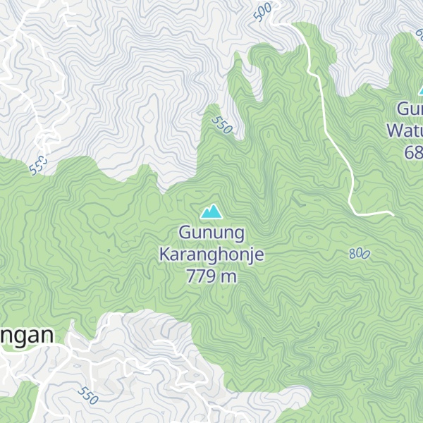 Map of Gunung Karanghonje