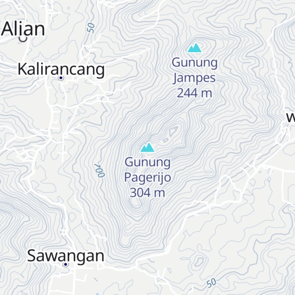 Map of Gunung Pagerijo
