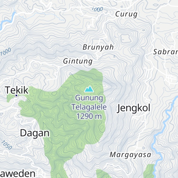 Map of Gunung Telagalele