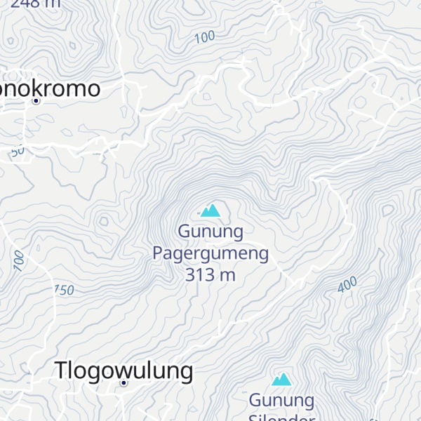 Map of Gunung Pagergumeng