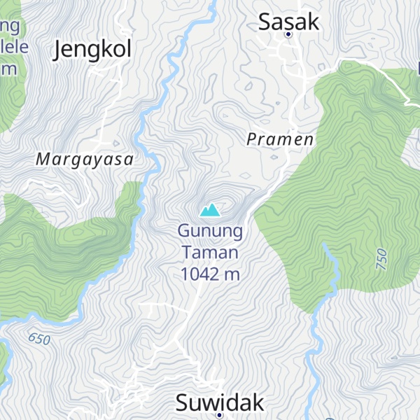 Map of Gunung Taman