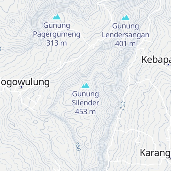 Map of Gunung Silender