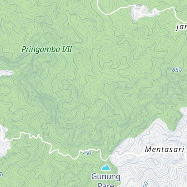 Map of Gunung Midangan