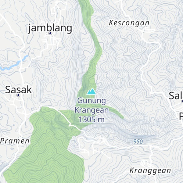 Map of Gunung Krangean