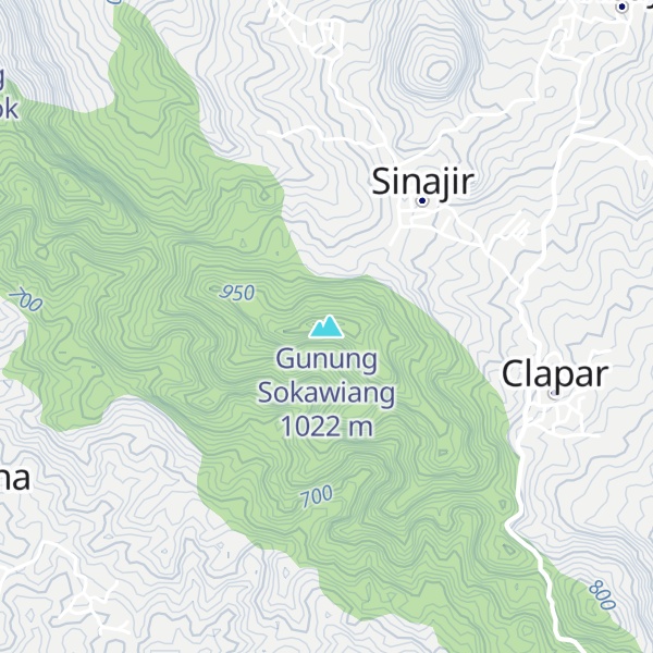 Map of Gunung Sokawiang