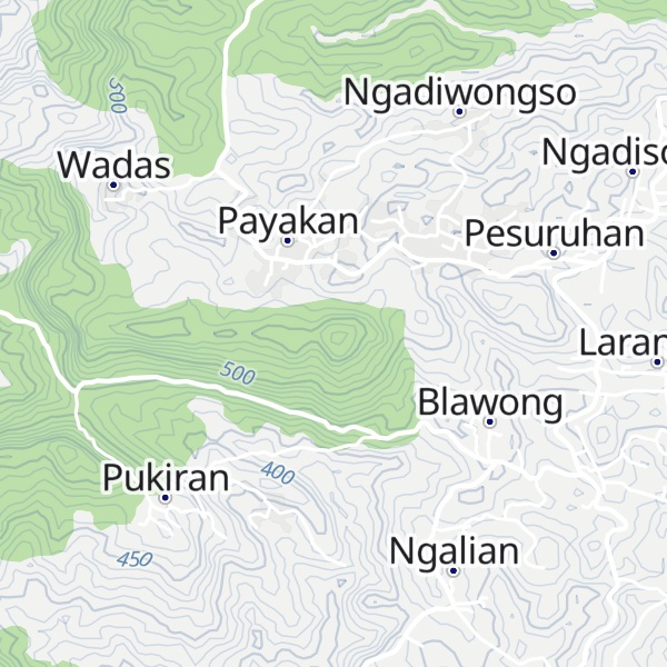 Map of Gunung Kutopekalongan