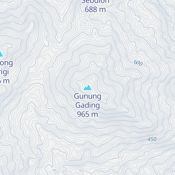 Map of Gunung Gading