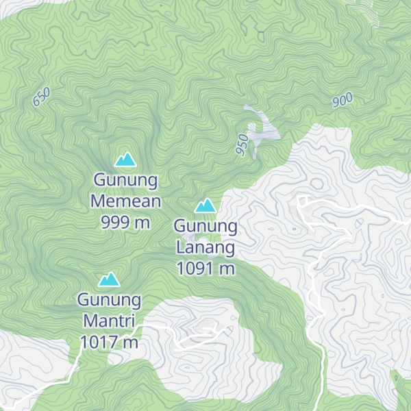Map of Gunung Lanang