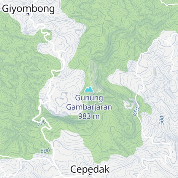 Map of Gunung Gambarjaran