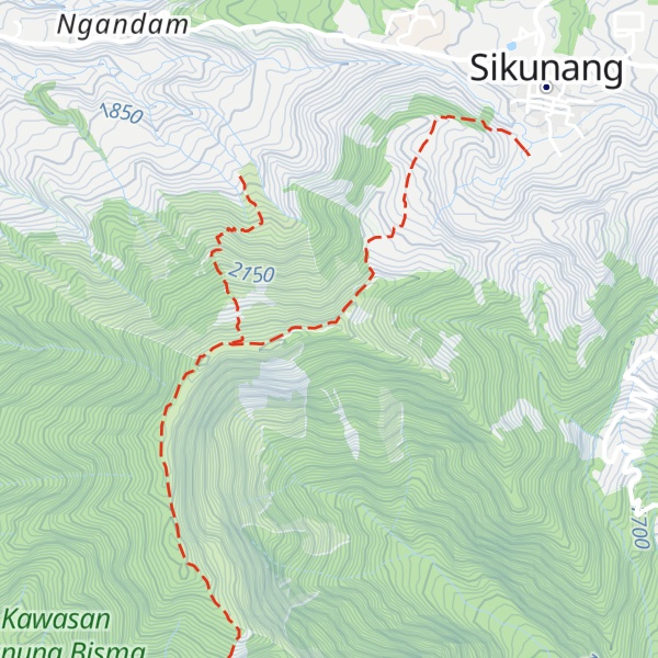Map of Puncak Bendera