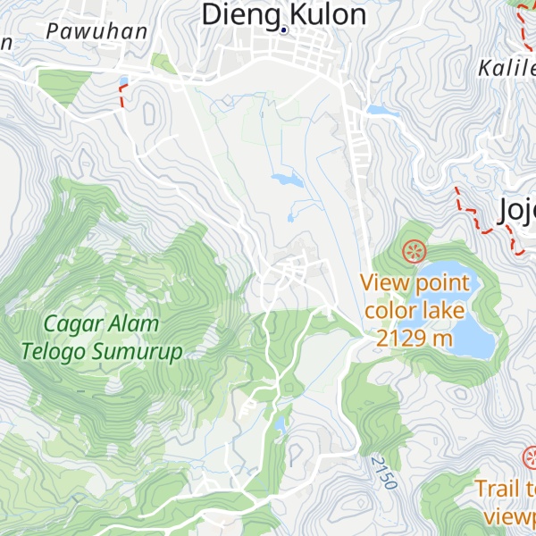 Map of Pos Pendakian Telaga Pangonan