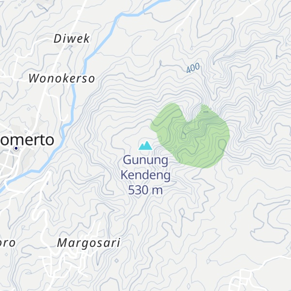 Map of Gunung Kendeng