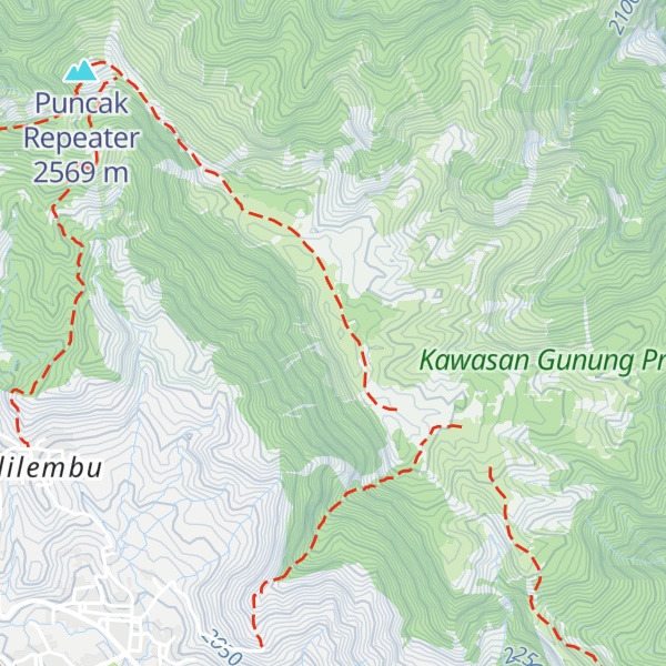 Map of Gunung Prau