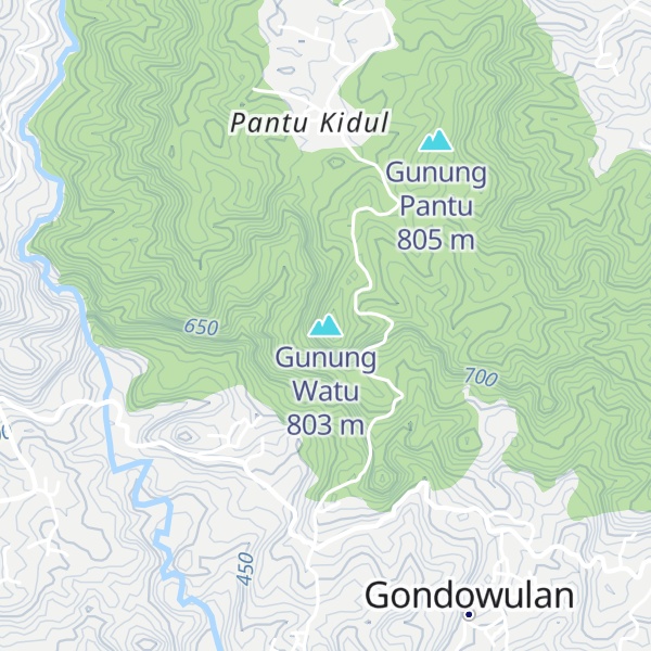 Map of Gunung Watu