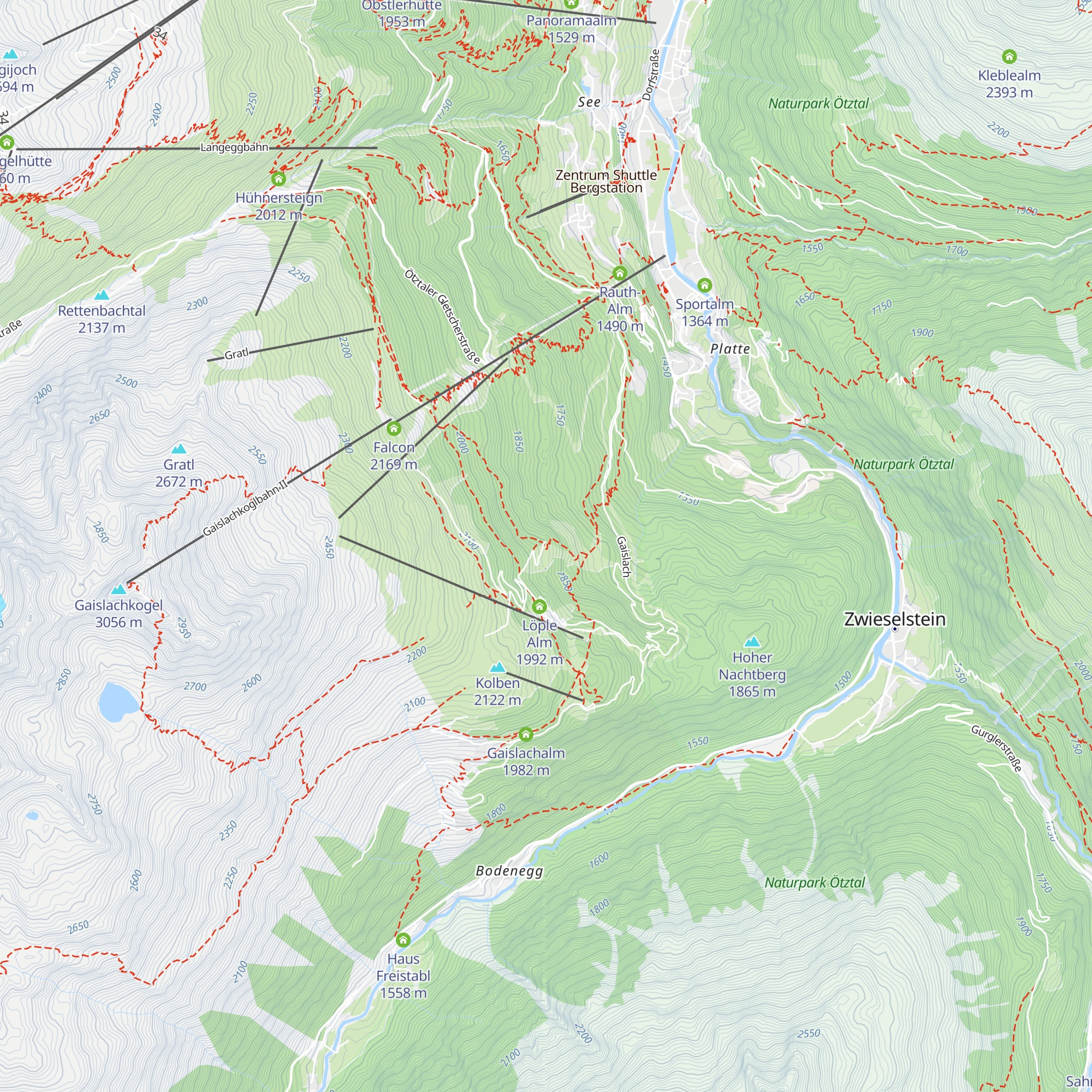 Goldegg Alm map