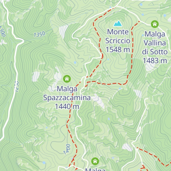 Map of Malga Derocchetto