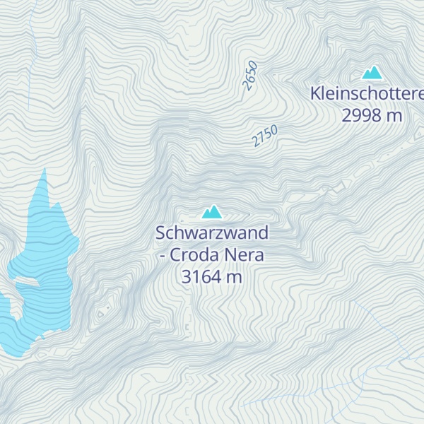 Map of Schwarzwand - Croda Nera
