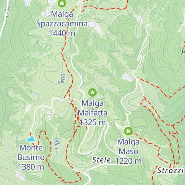 Map of Malga Malfatta