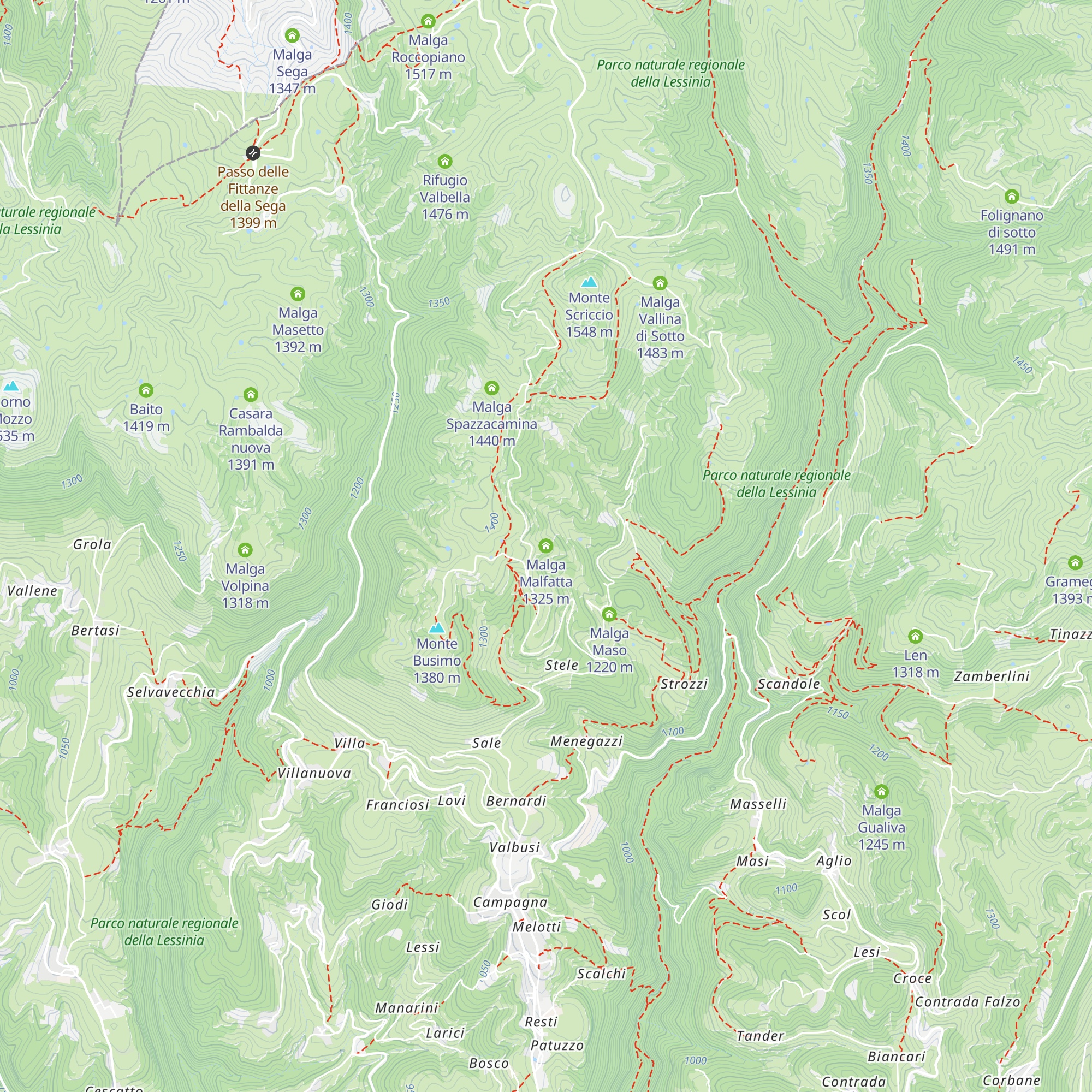 Malga Malfatta map