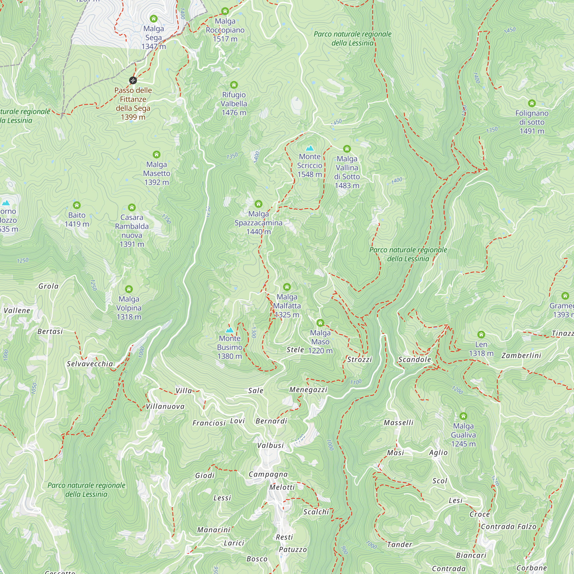 Malga Malfatta map