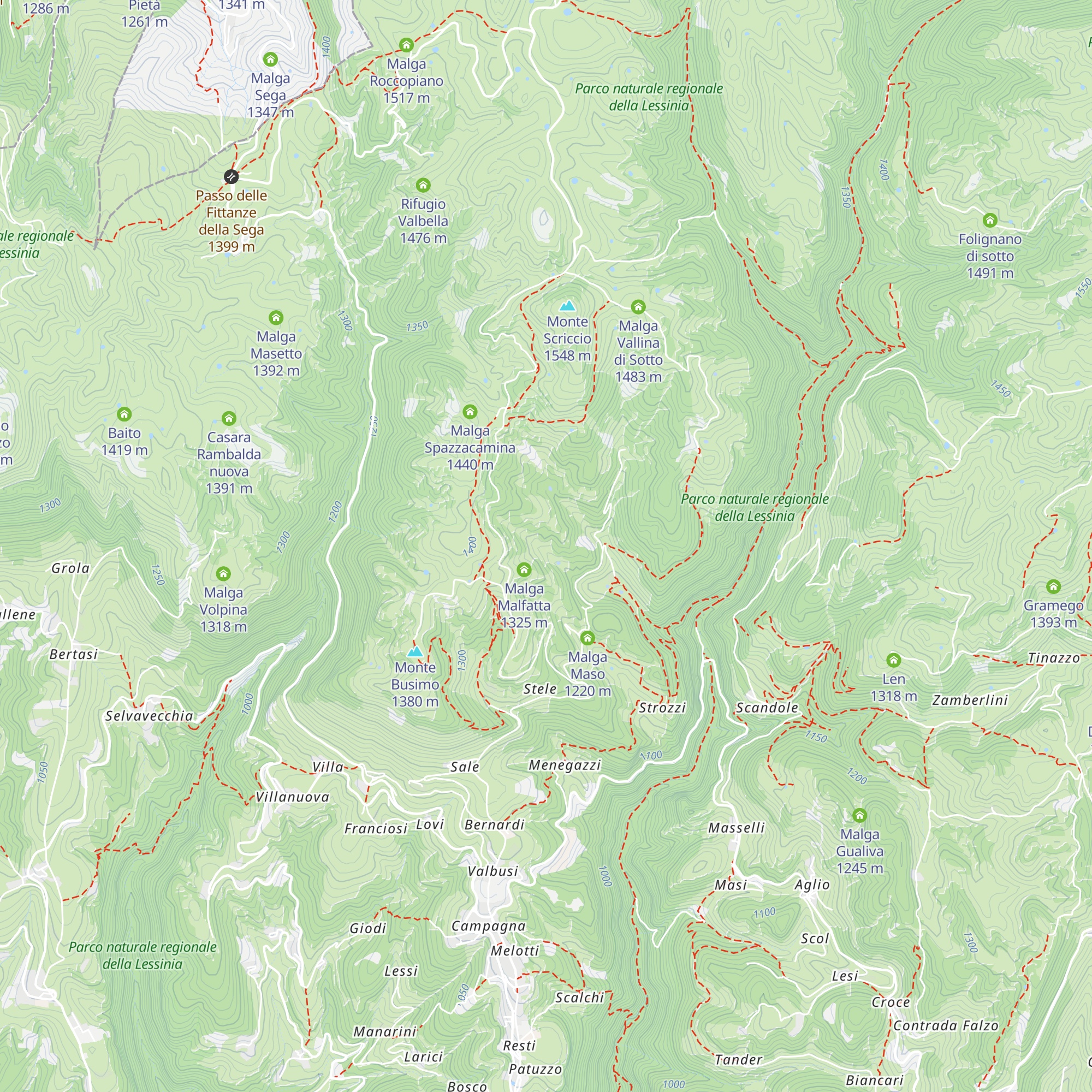 Malga Spedo map
