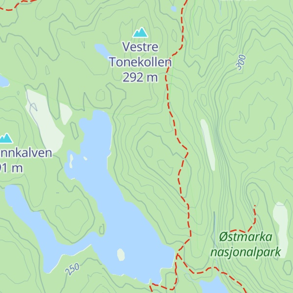 Map of Vesle Tonekollen