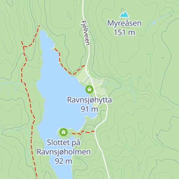 Map of Ravnsjøhytta