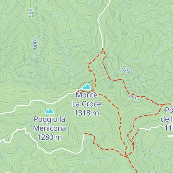 Map of Monte La Croce