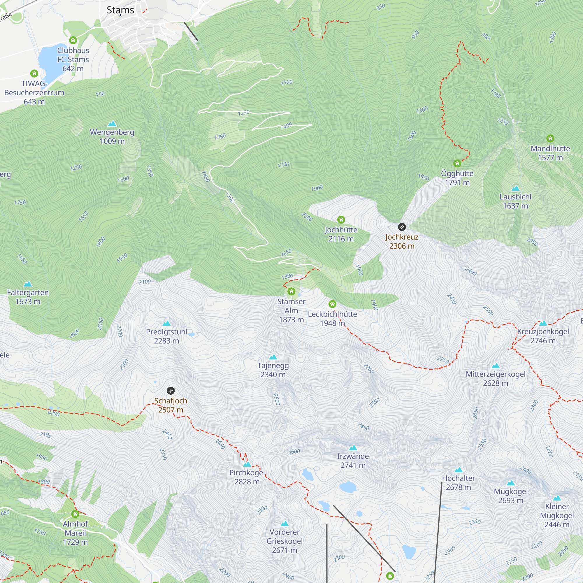 Stamser Alm map