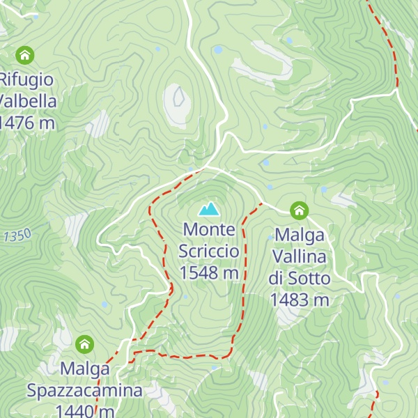 Map of Monte Scriccio