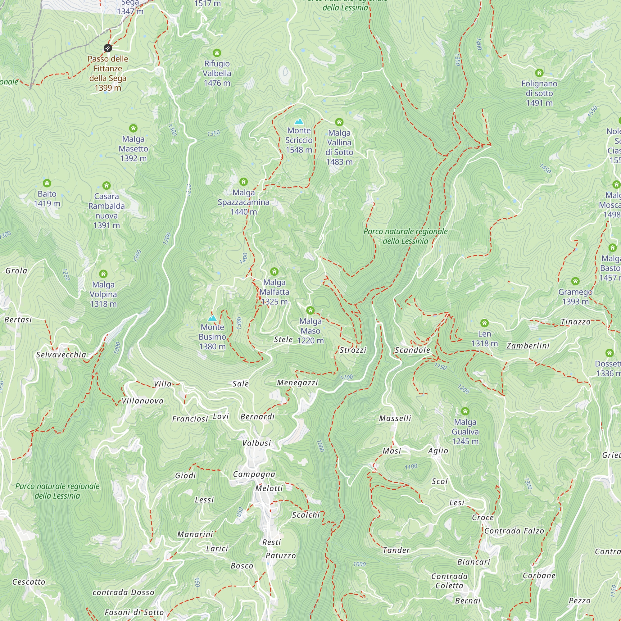 Malga Maso map
