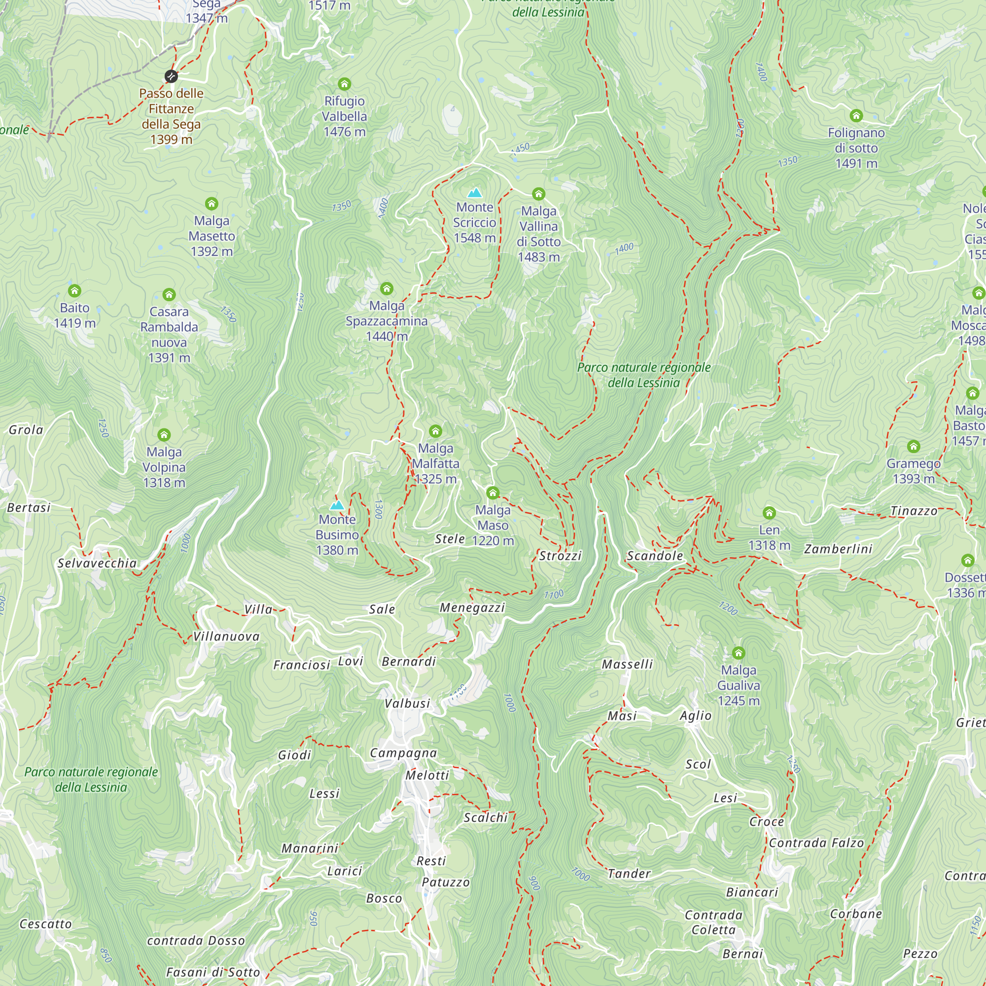 Malga Maso map