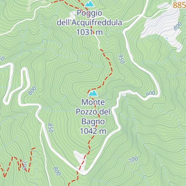 Map of Monte Pozzo del Bagno