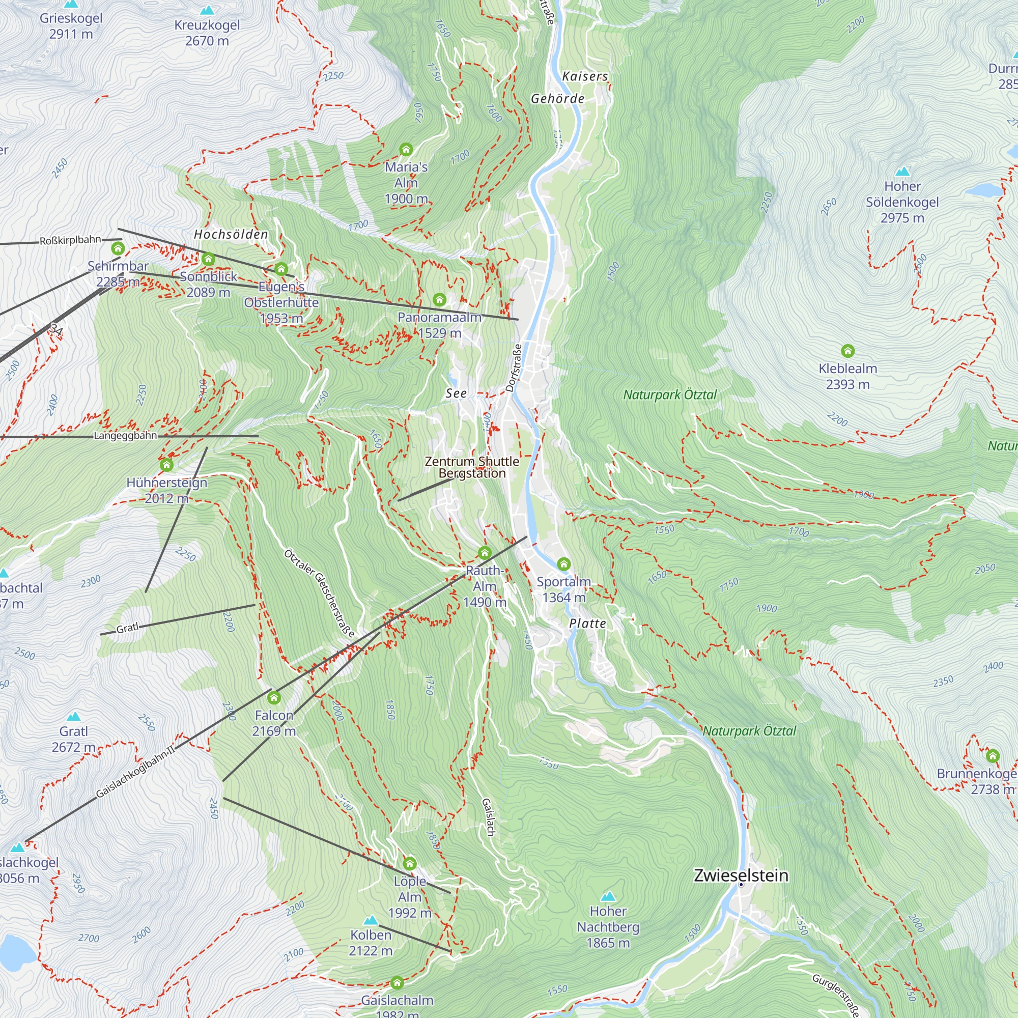 Rodelhütte map