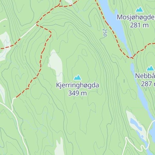 Map of Kjerringhøgda