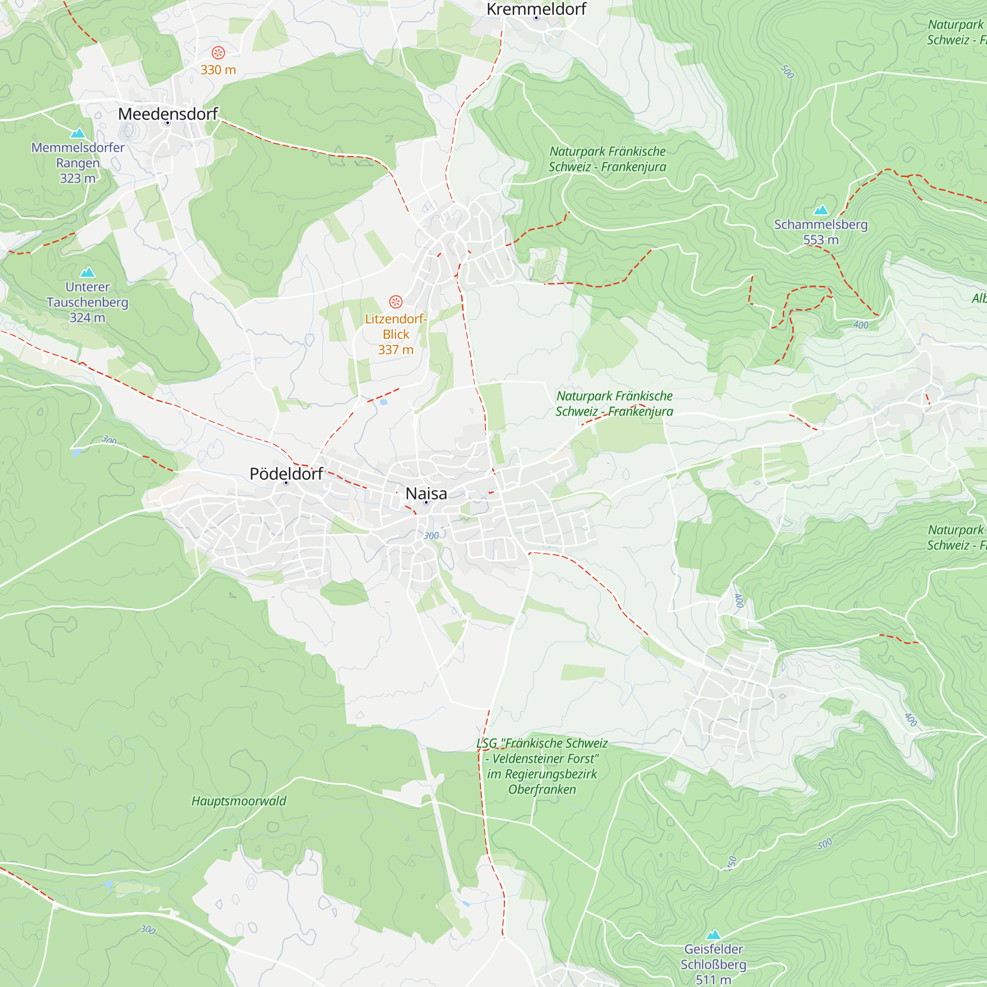 Tourist-Information Fränkische Toskana map
