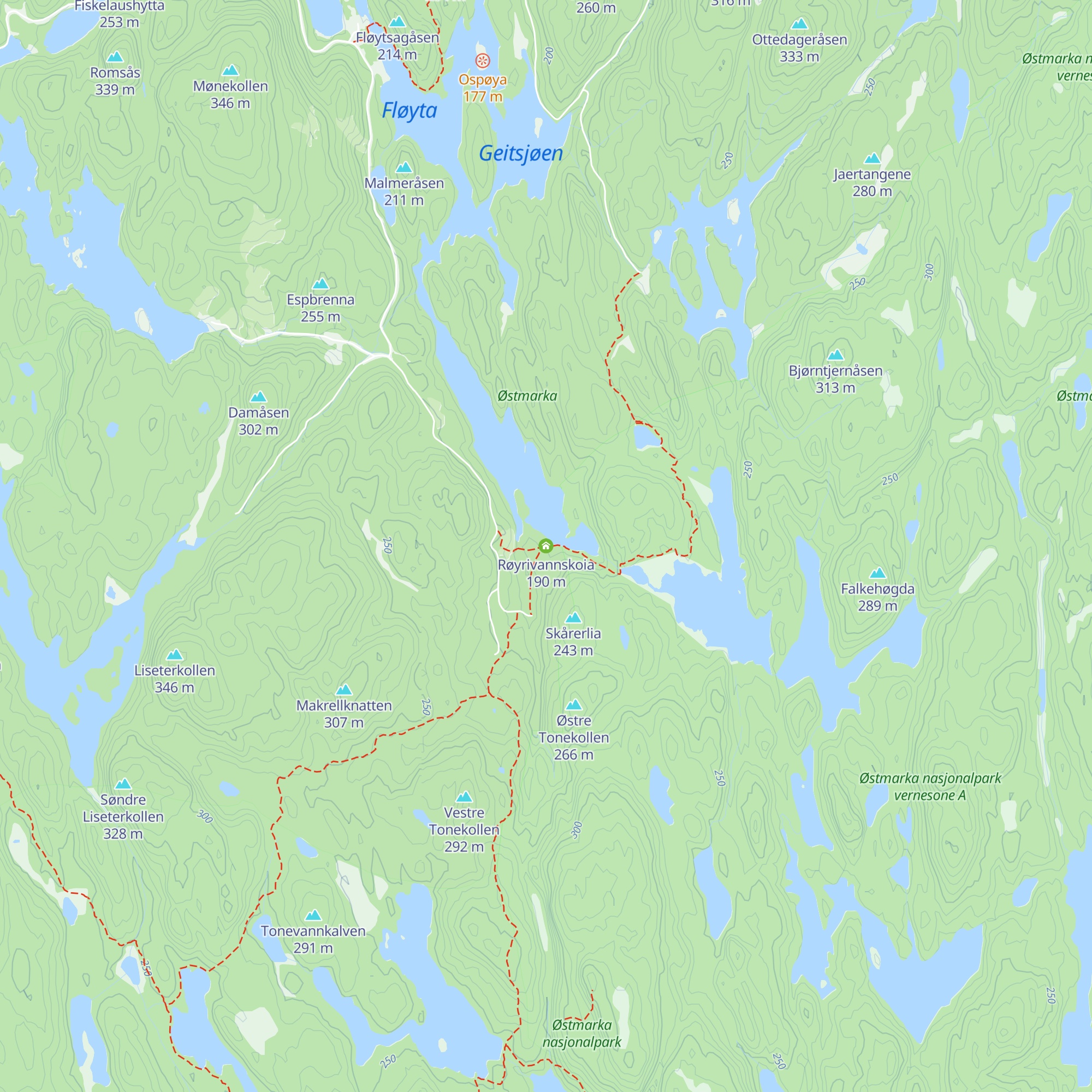 Røyrivannskoia map