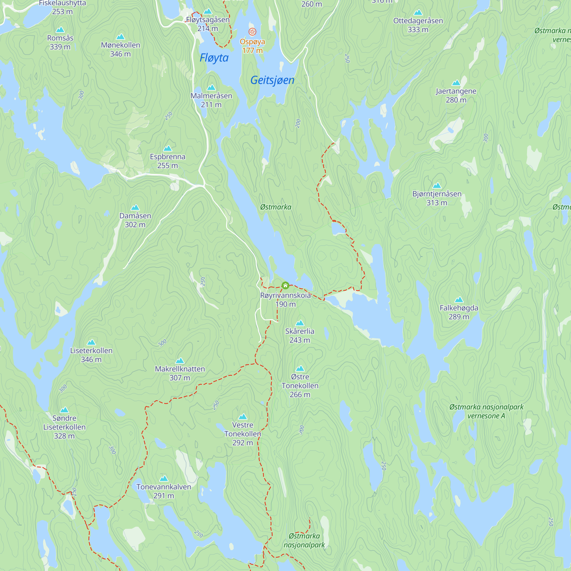 Røyrivannskoia map