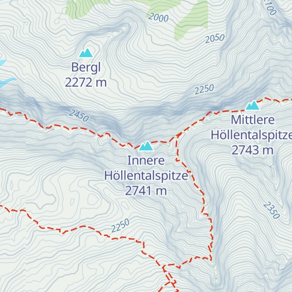 Map of Innere Höllentalspitze