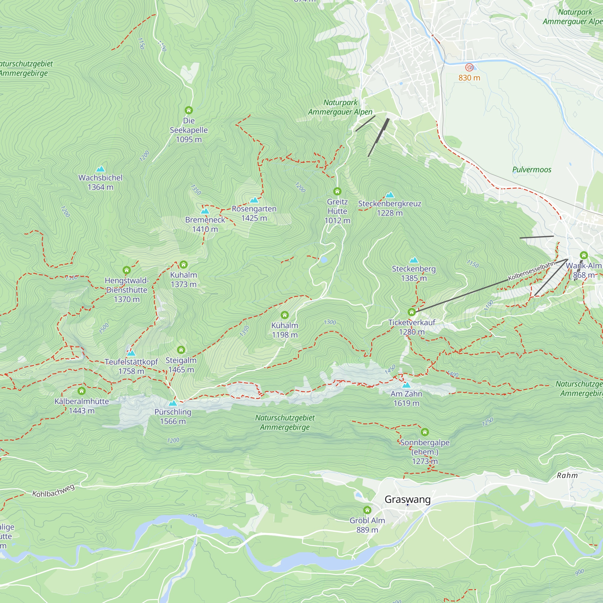 Langtalalm map