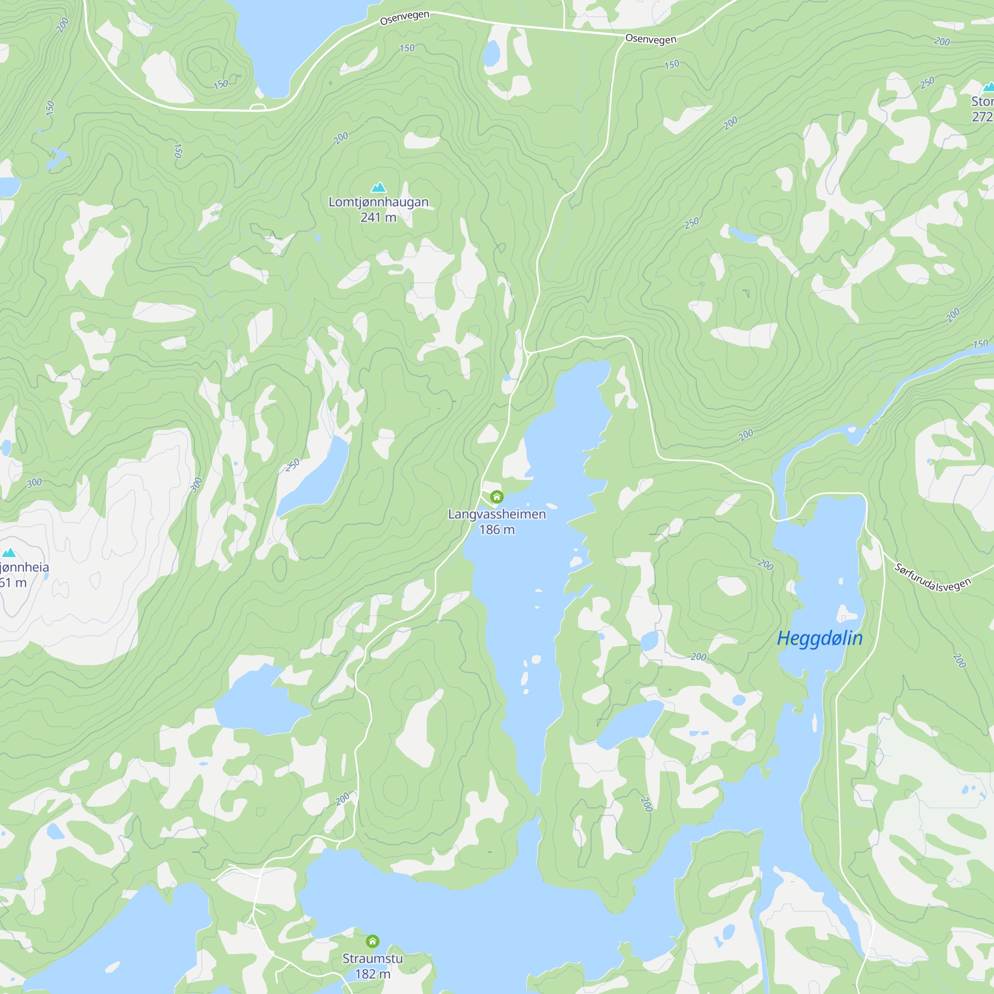Langvassheimen map