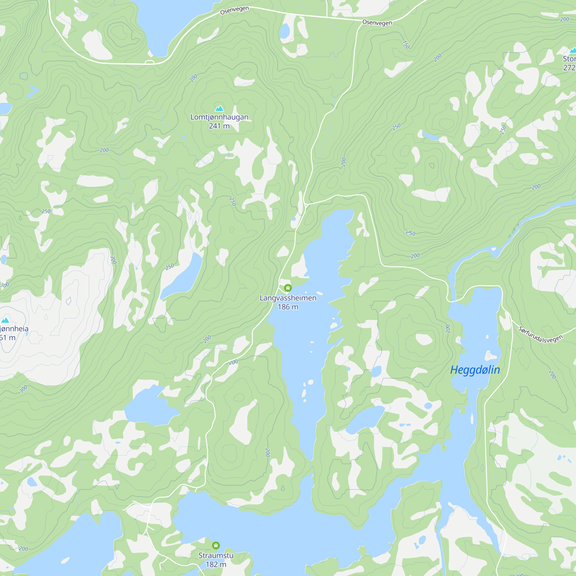Langvassheimen map